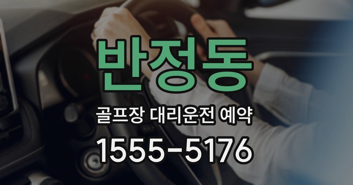 반정동 골프장 대리운전 예약