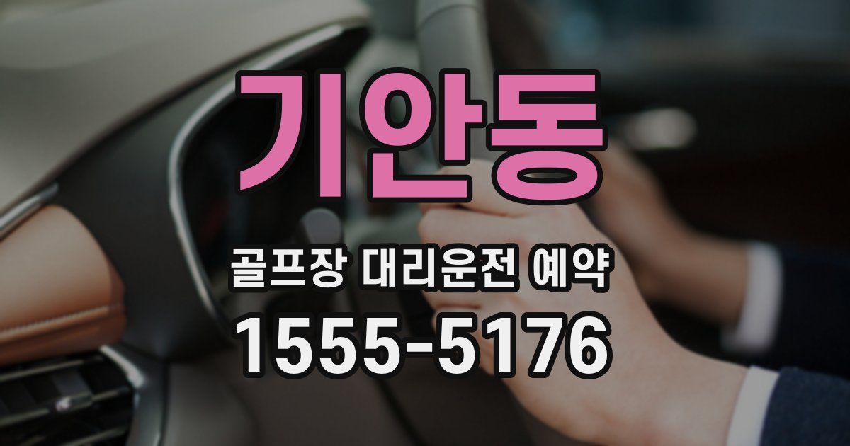 기안동 골프장 대리운전 예약