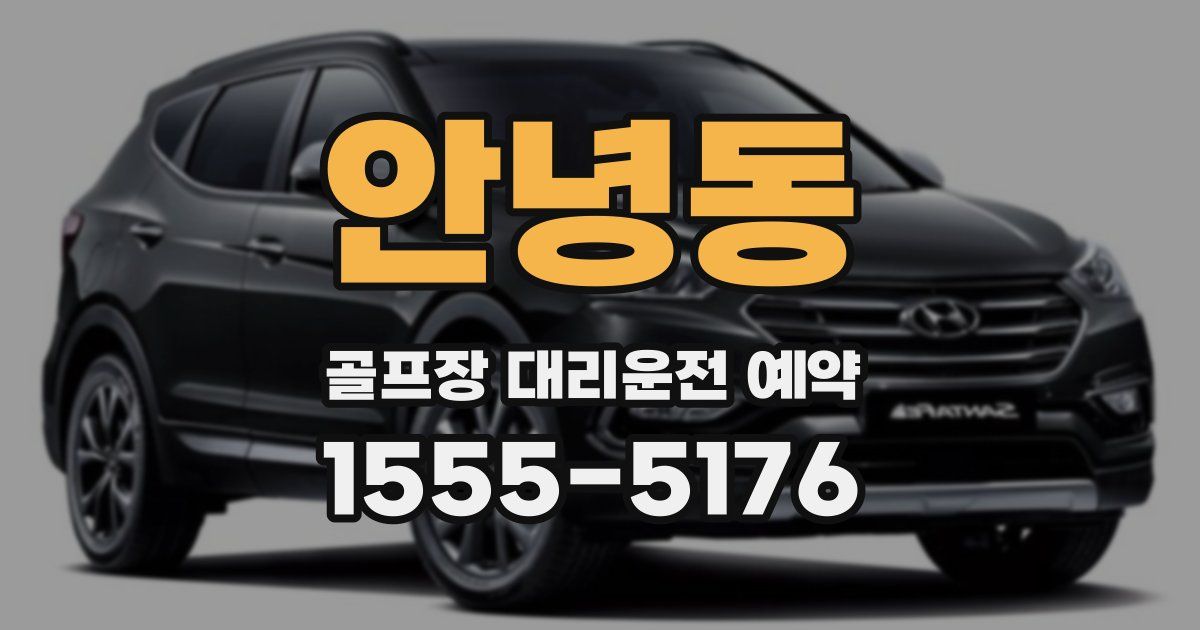 안녕동 골프장 대리운전 예약