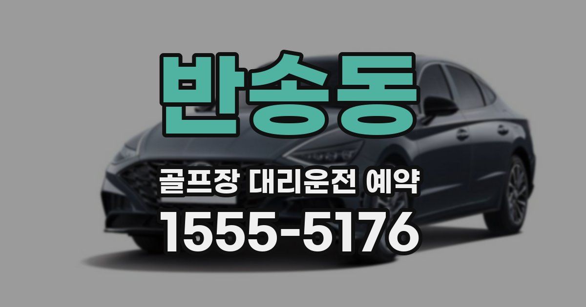 반송동 골프장 대리운전 예약