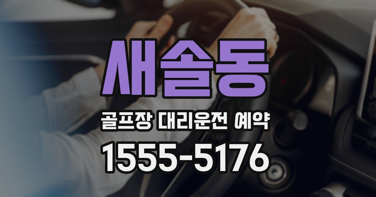 새솔동 골프장 대리운전 예약