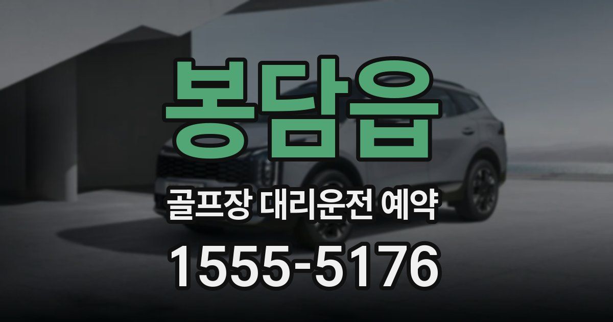 봉담읍 골프장 대리운전 예약