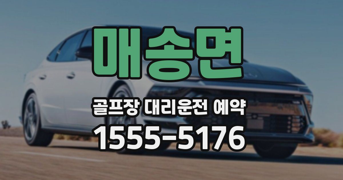 매송면 골프장 대리운전 예약