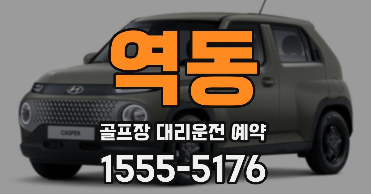 역동 골프장 대리운전 예약