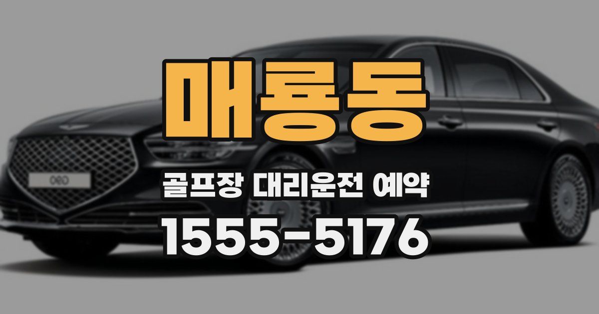 매룡동 골프장 대리운전 예약