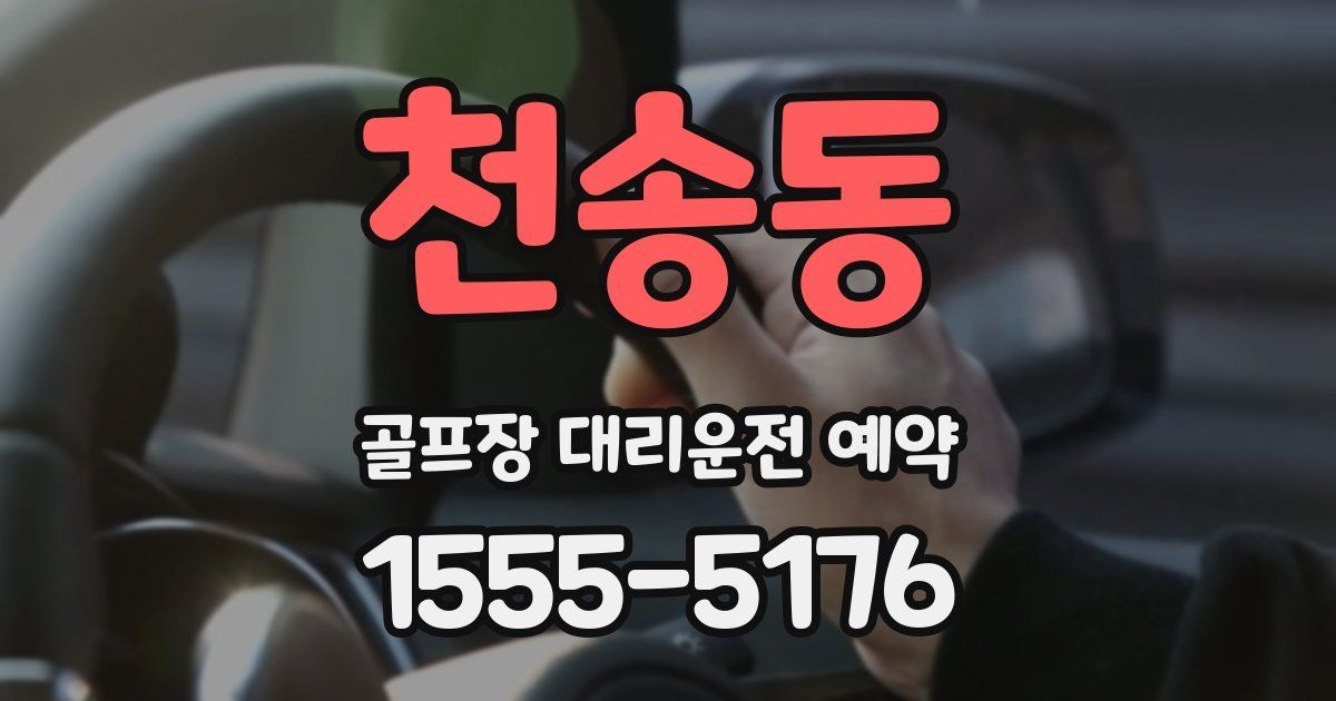 천송동 골프장 대리운전 예약