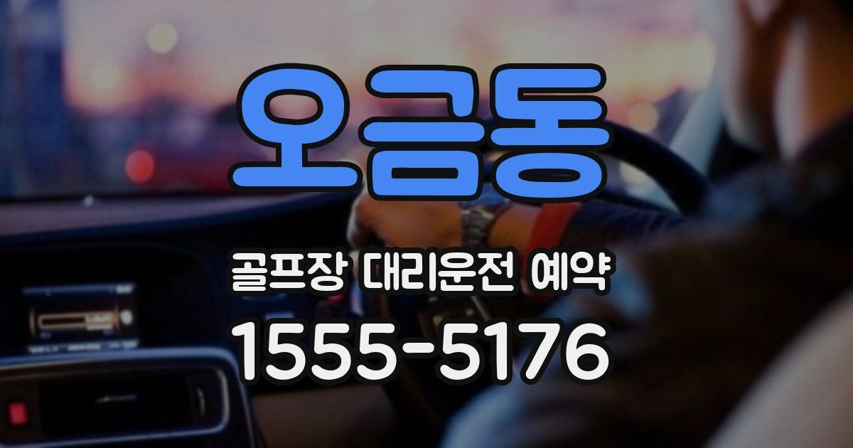 오금동 골프장 대리운전 예약
