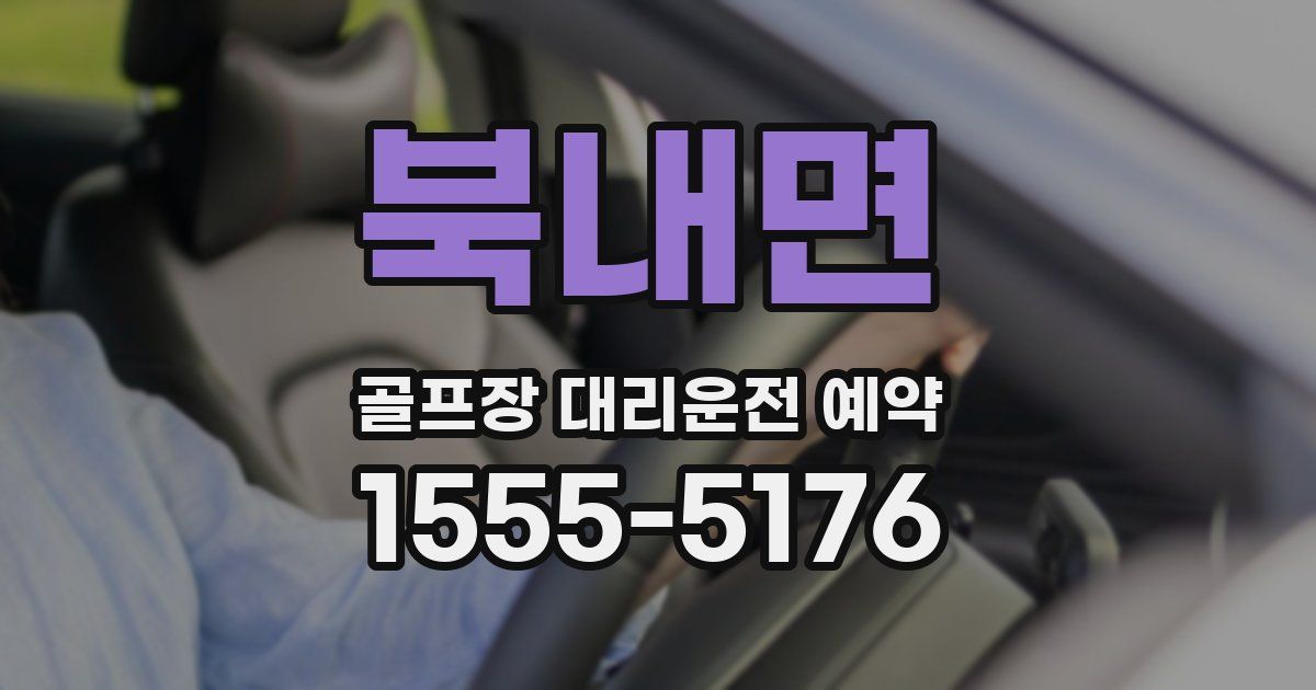 북내면 골프장 대리운전 예약