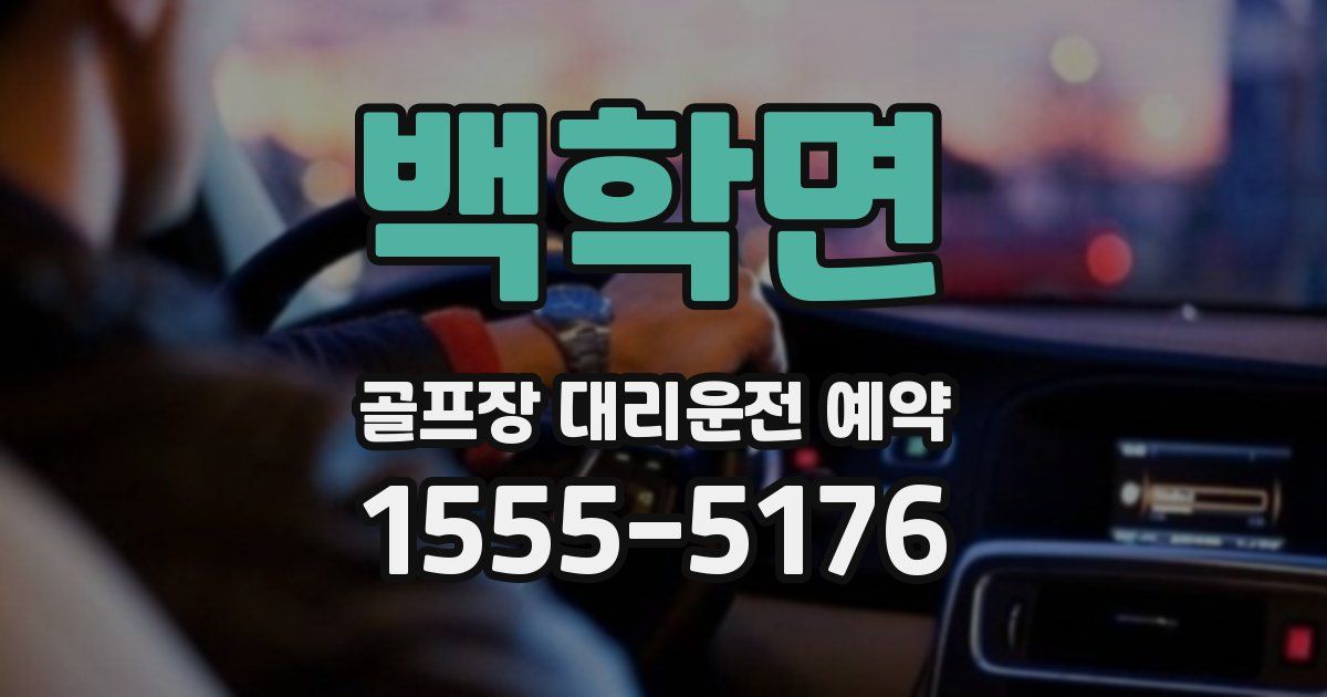백학면 골프장 대리운전 예약