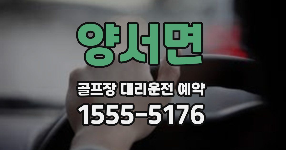 양서면 골프장 대리운전 예약
