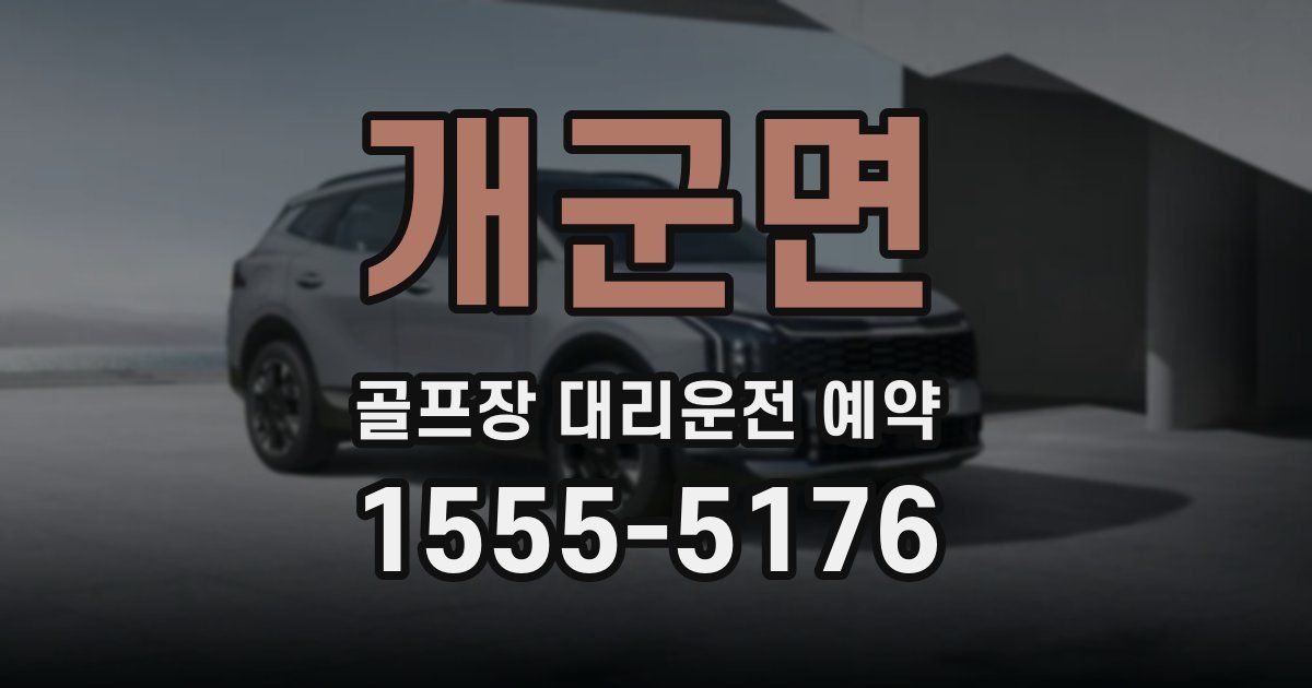 개군면 골프장 대리운전 예약