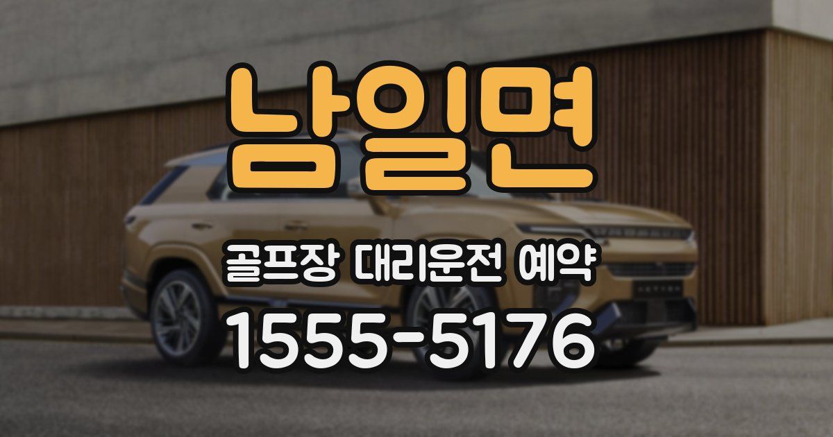 남일면 골프장 대리운전 예약