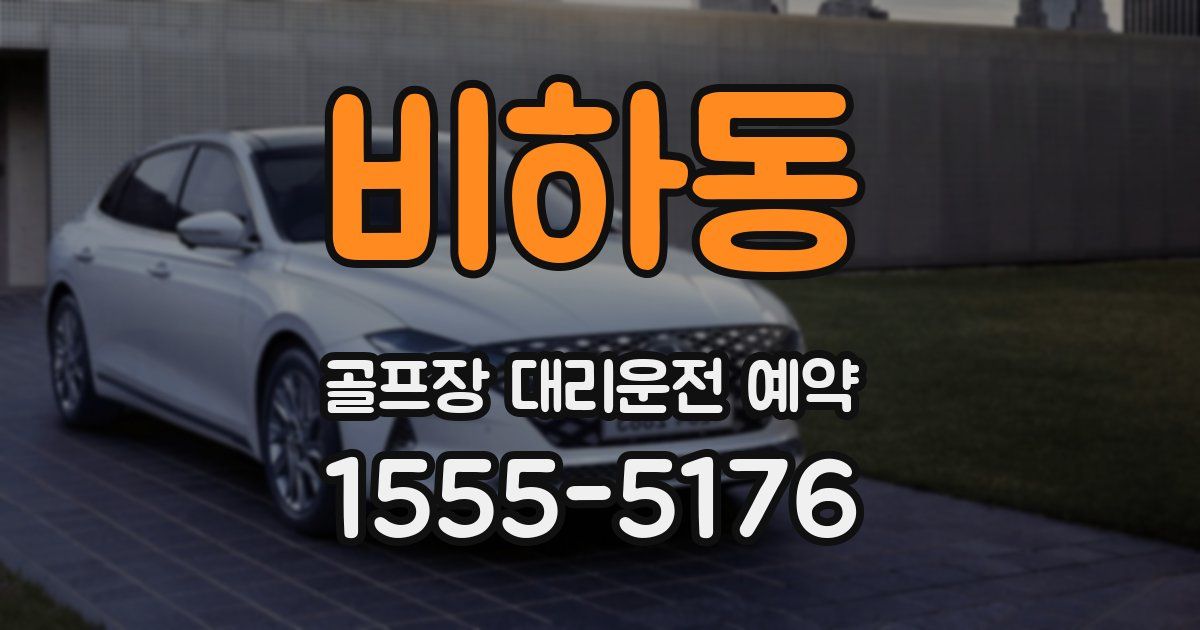 비하동 골프장 대리운전 예약