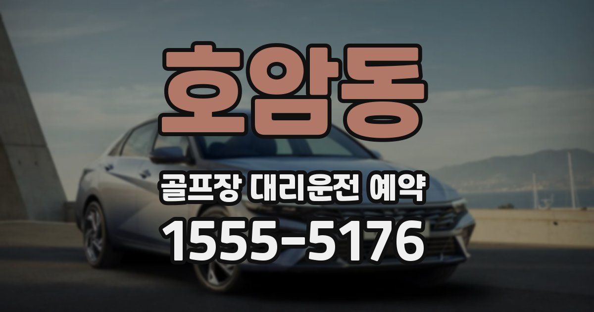 호암동 골프장 대리운전 예약