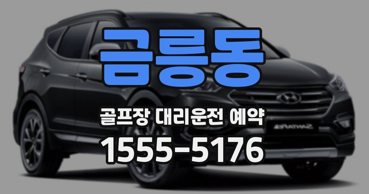 금릉동 골프장 대리운전 예약
