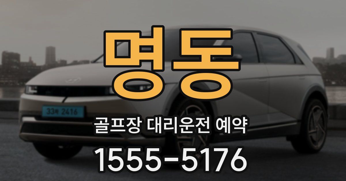 명동 골프장 대리운전 예약