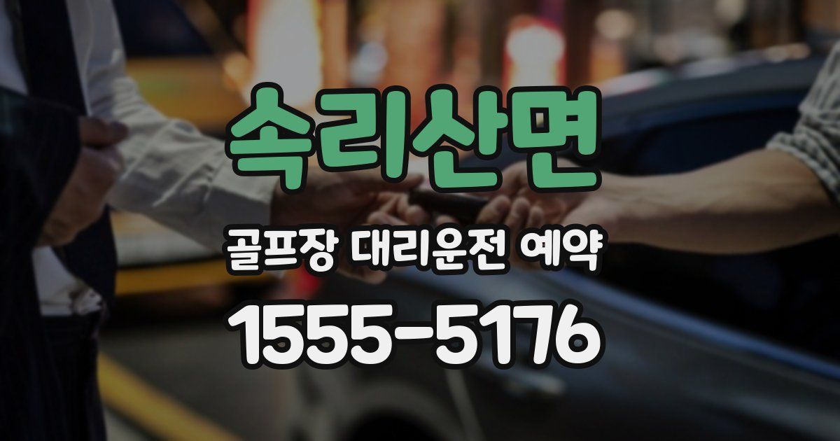 속리산면 골프장 대리운전 예약