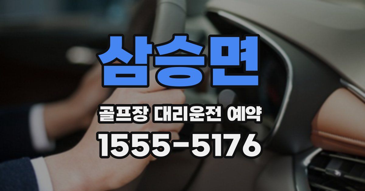 삼승면 골프장 대리운전 예약