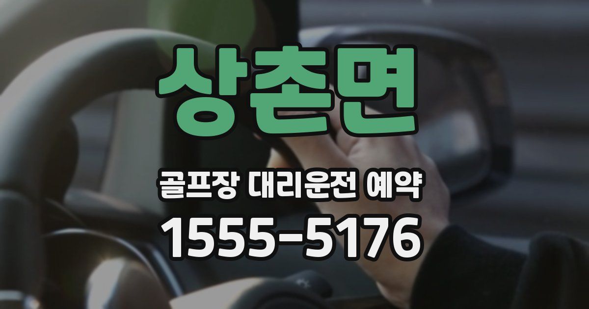 상촌면 골프장 대리운전 예약