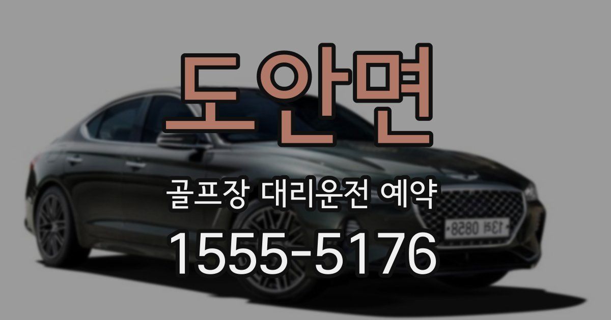 도안면 골프장 대리운전 예약
