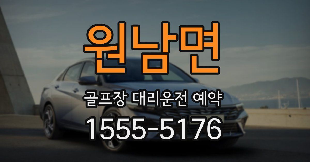 원남면 골프장 대리운전 예약
