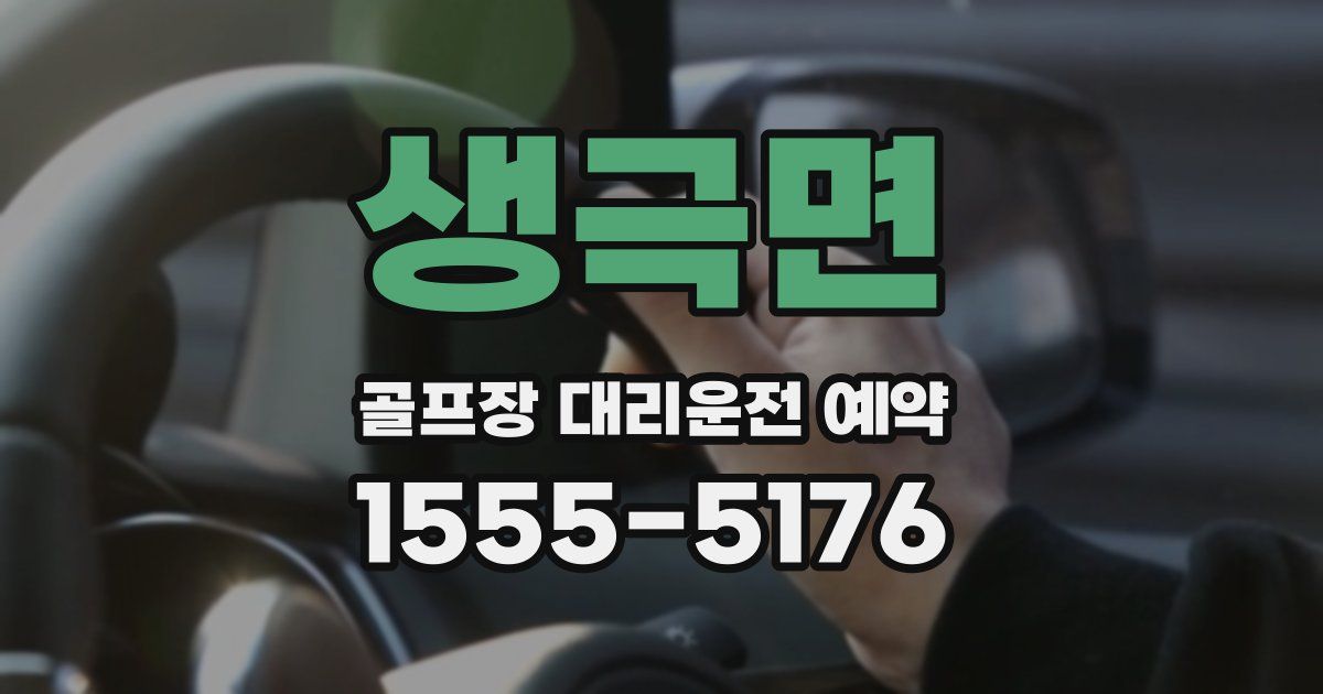 생극면 골프장 대리운전 예약