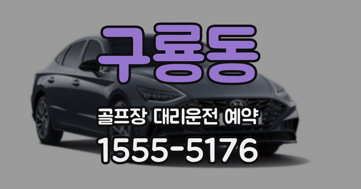 구룡동 골프장 대리운전 예약