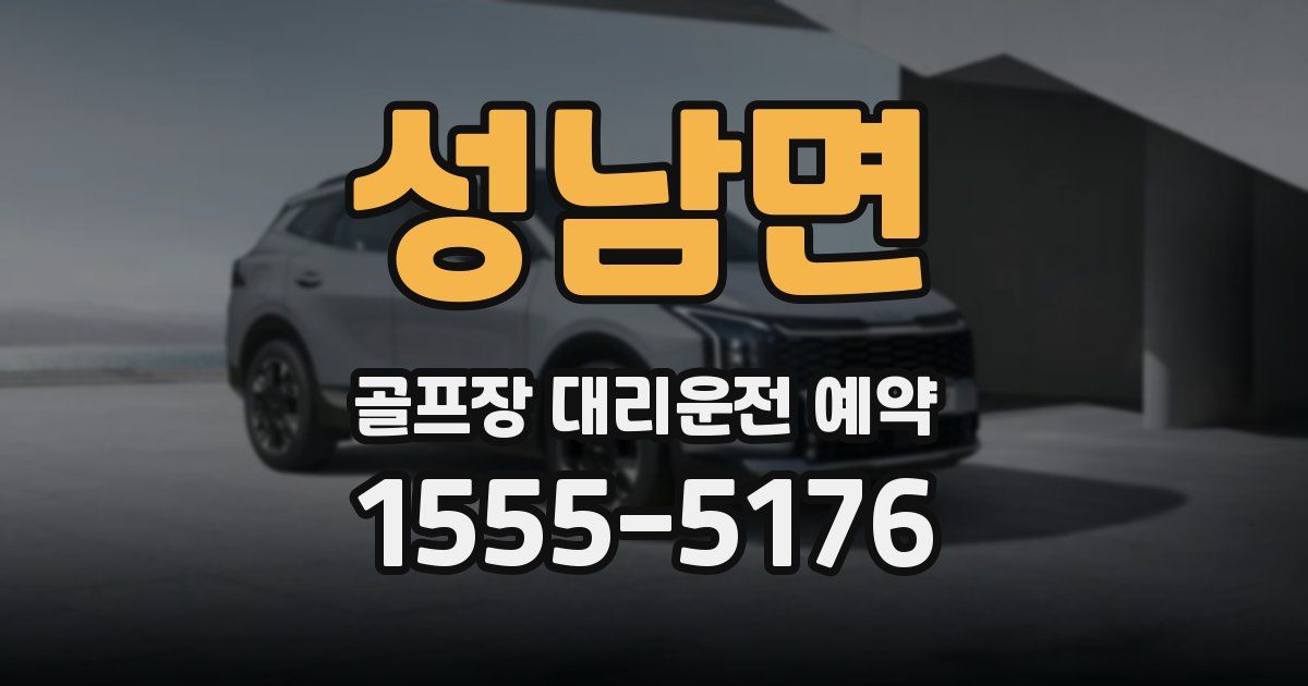 성남면 골프장 대리운전 예약