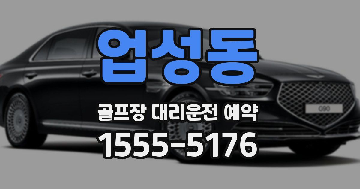 업성동 골프장 대리운전 예약