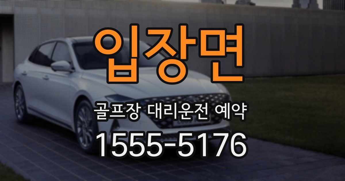 입장면 골프장 대리운전 예약