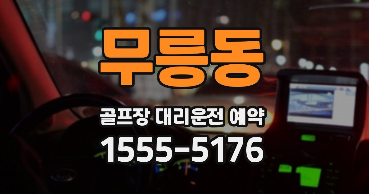무릉동 골프장 대리운전 예약