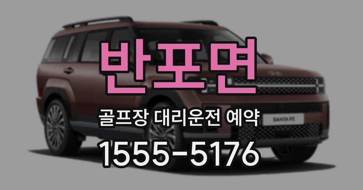 반포면 골프장 대리운전 예약