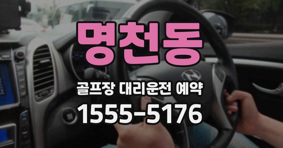 명천동 골프장 대리운전 예약