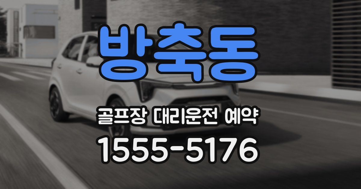 방축동 골프장 대리운전 예약