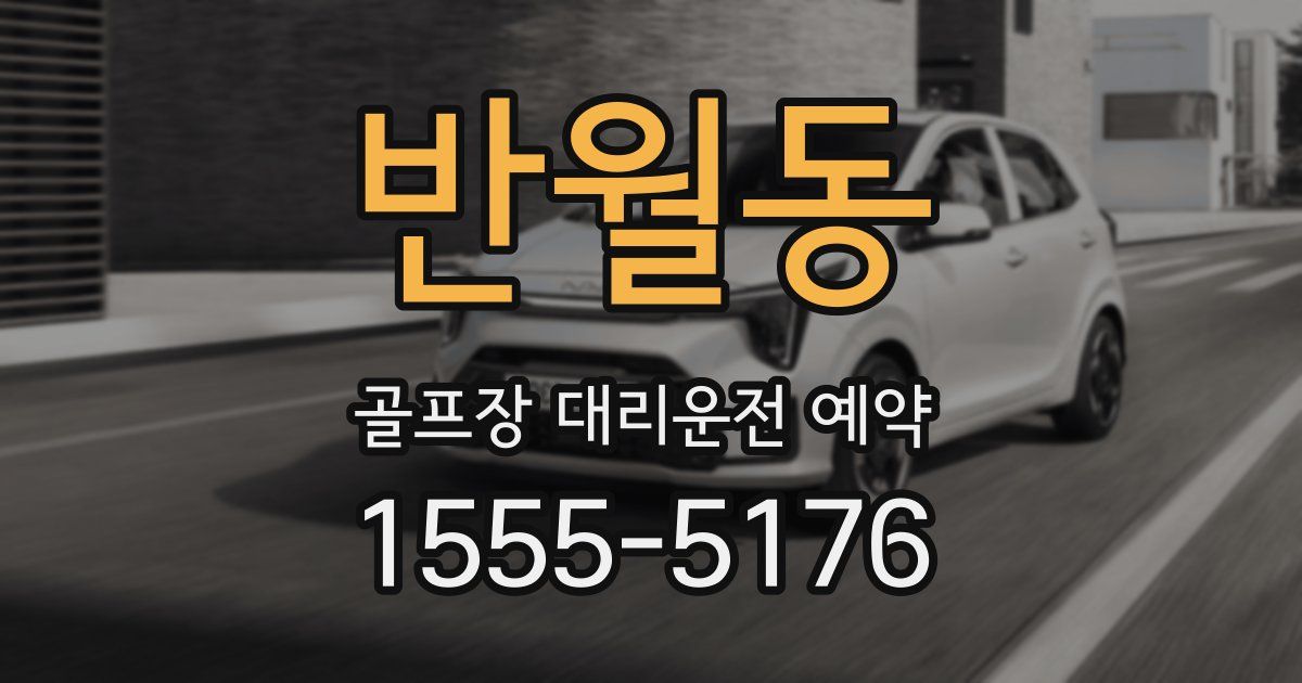 반월동 골프장 대리운전 예약