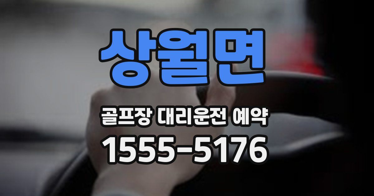 상월면 골프장 대리운전 예약