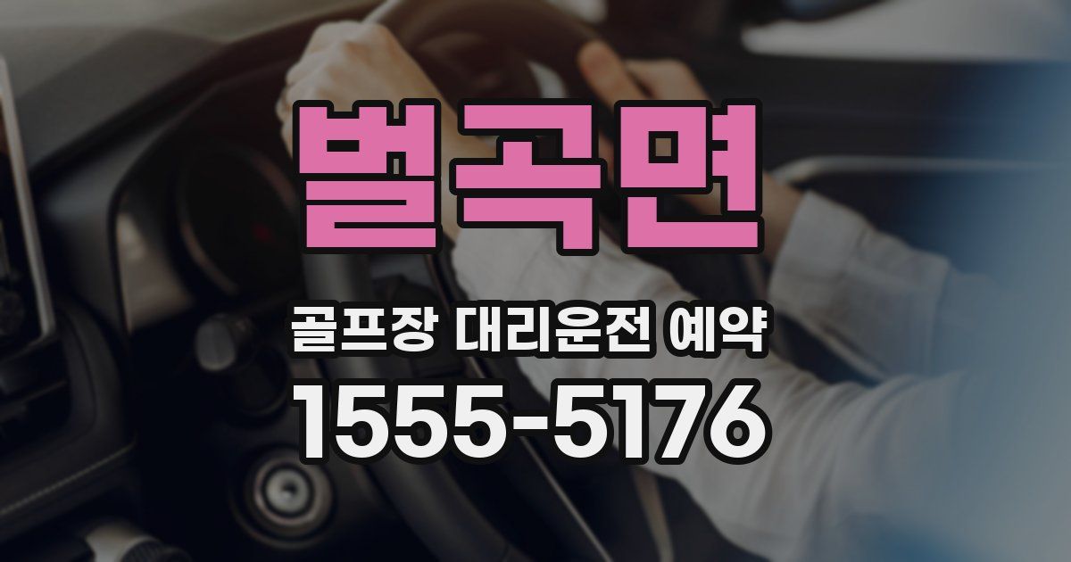 벌곡면 골프장 대리운전 예약