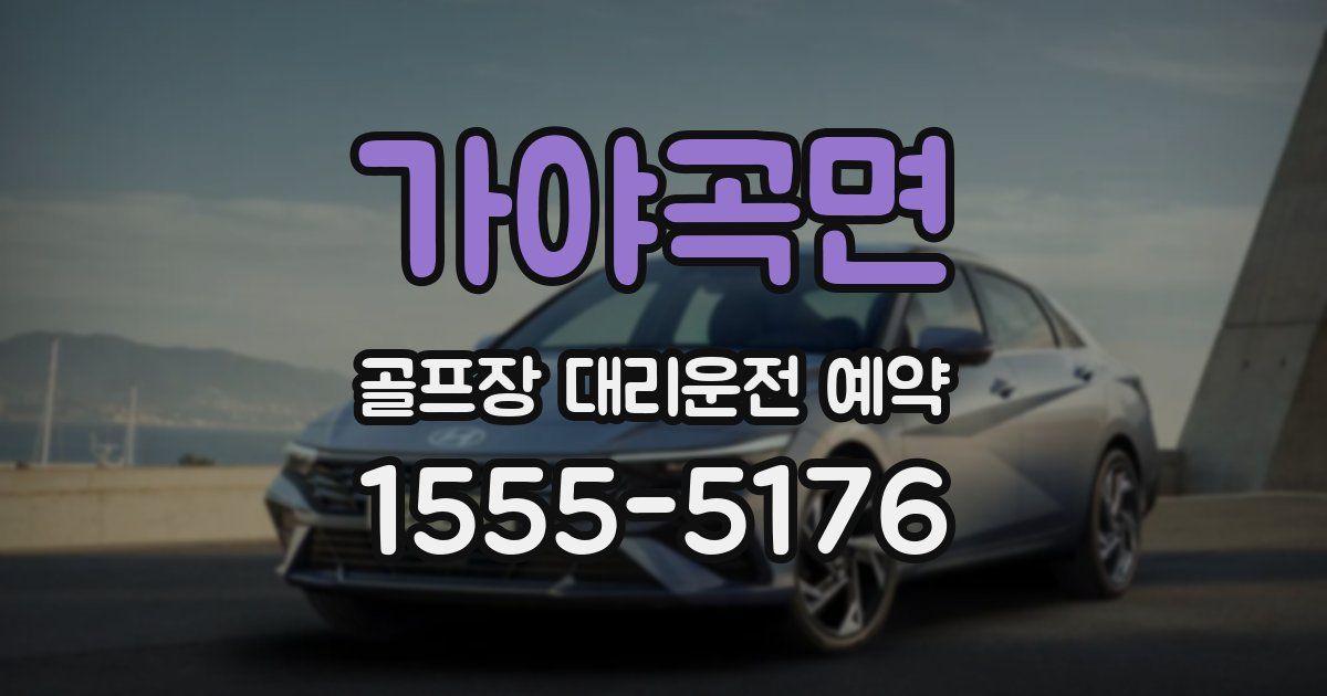 가야곡면 골프장 대리운전 예약