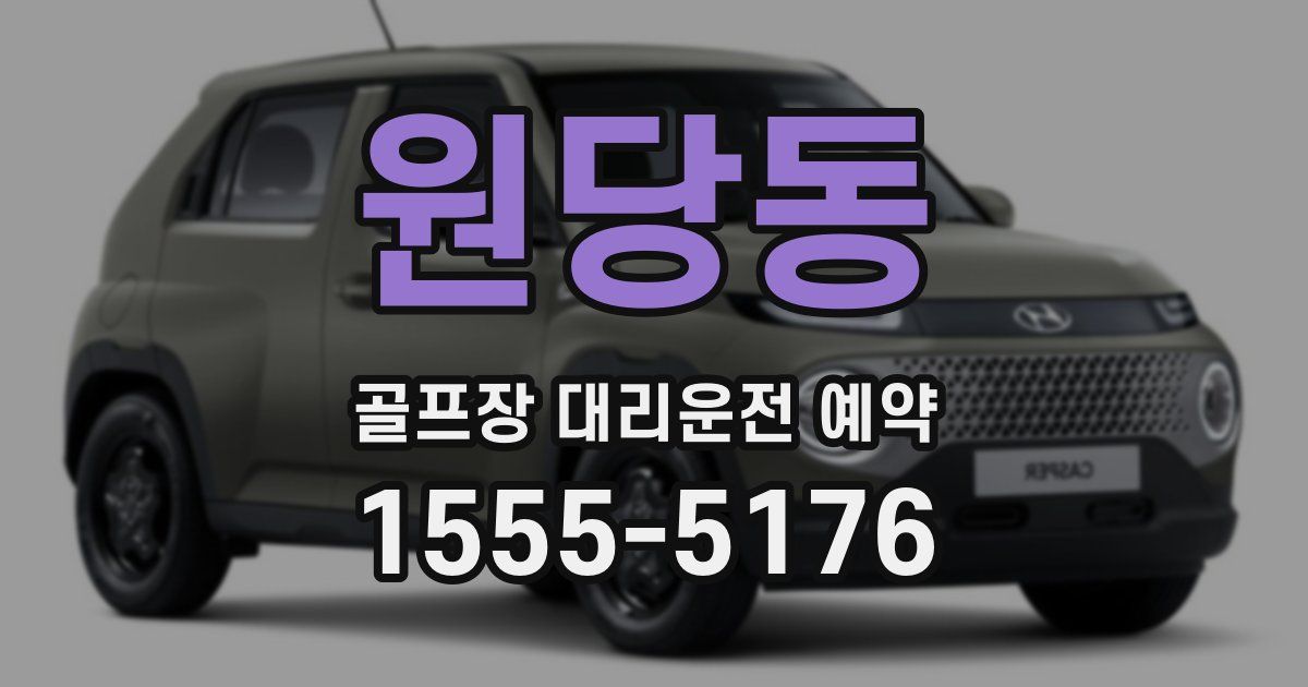 원당동 골프장 대리운전 예약