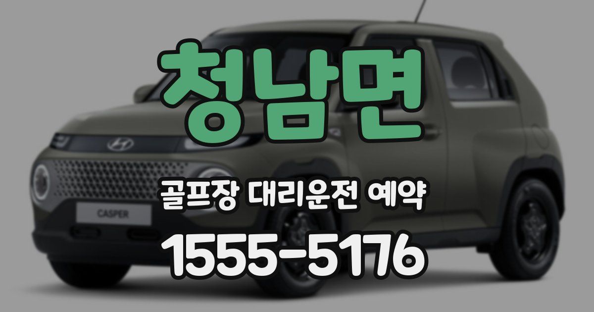 청남면 골프장 대리운전 예약