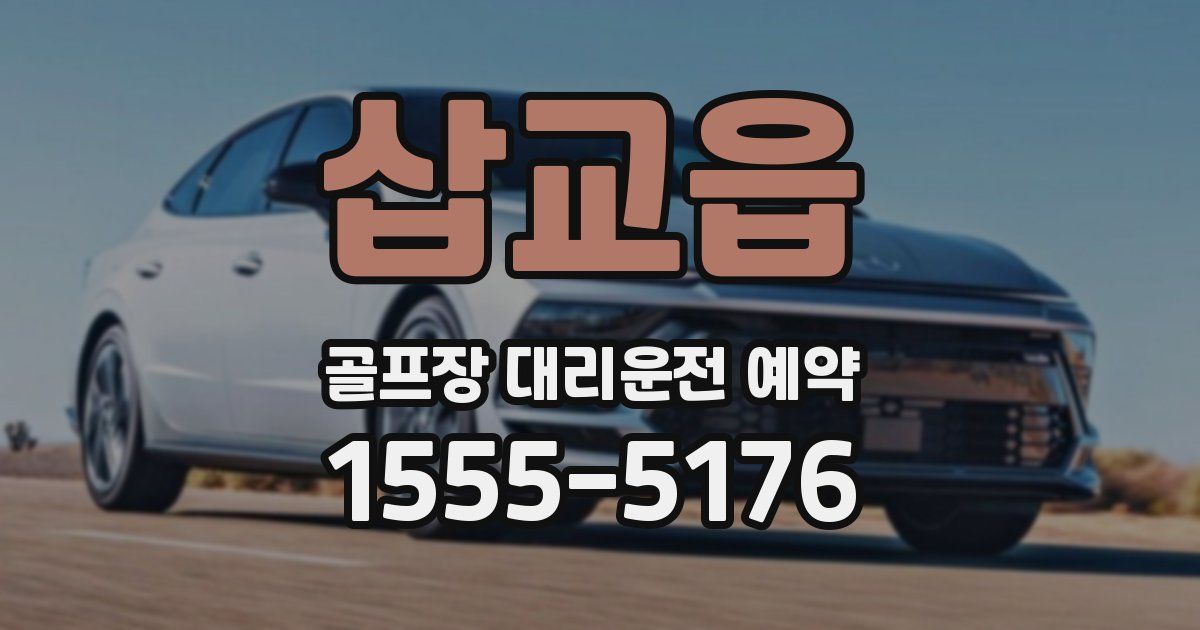 삽교읍 골프장 대리운전 예약