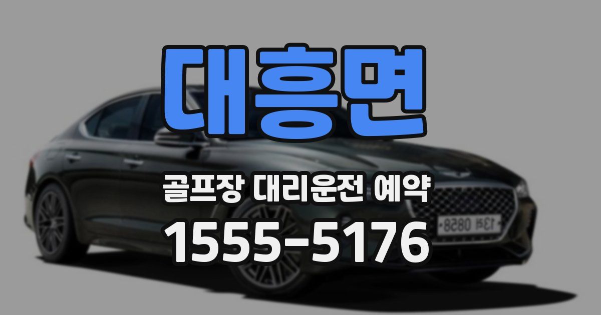 대흥면 골프장 대리운전 예약