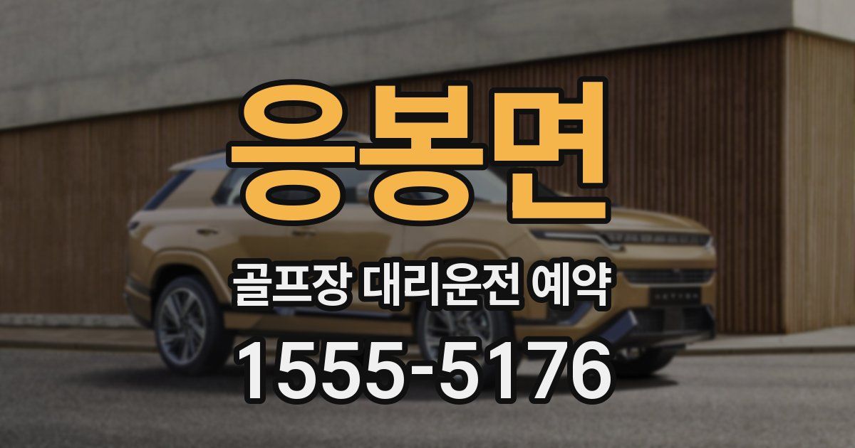 응봉면 골프장 대리운전 예약