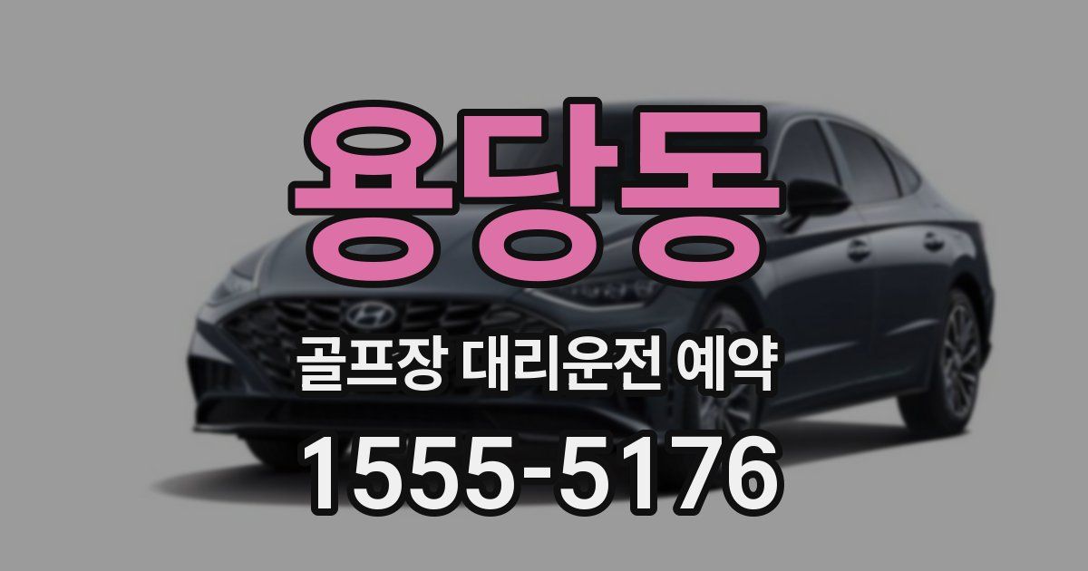용당동 골프장 대리운전 예약