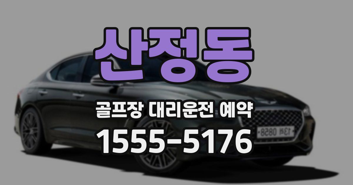 산정동 골프장 대리운전 예약