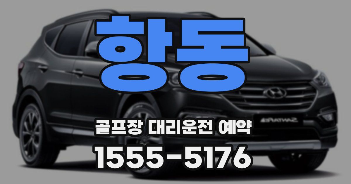 항동 골프장 대리운전 예약