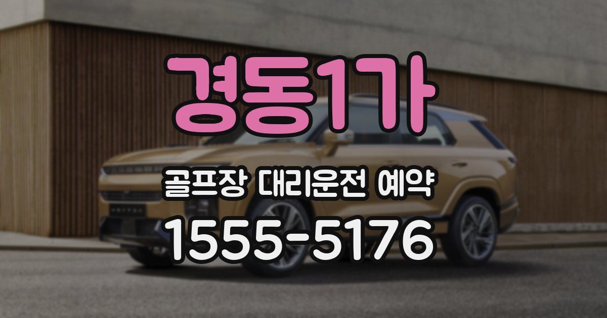 경동1가 골프장 대리운전 예약