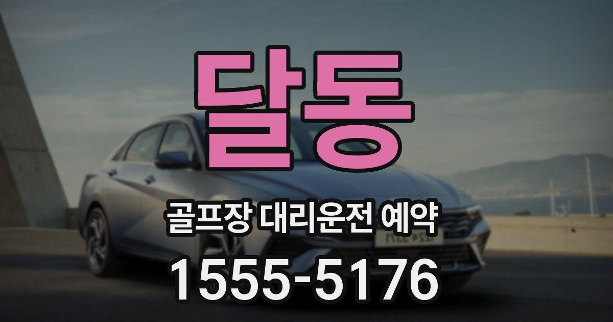 달동 골프장 대리운전 예약