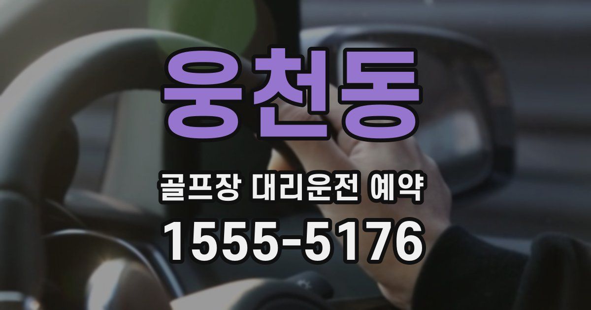 웅천동 골프장 대리운전 예약