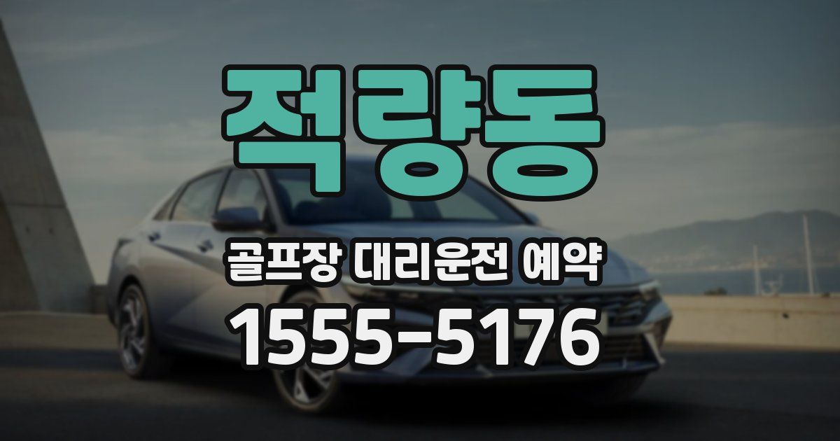적량동 골프장 대리운전 예약